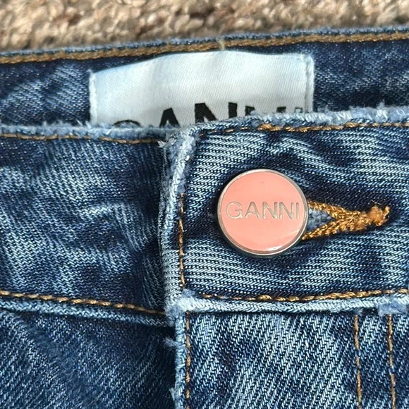 Ganni betzy cropped classic Blue Women's bootcut Jeans size 29W 32L